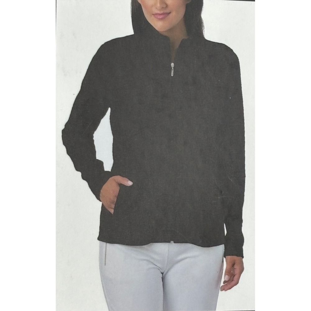 NWT‎ Pebble Beach Womens Black Dry Luxe Performance Full Zip Jacket Size Small - Picture 7 of 8